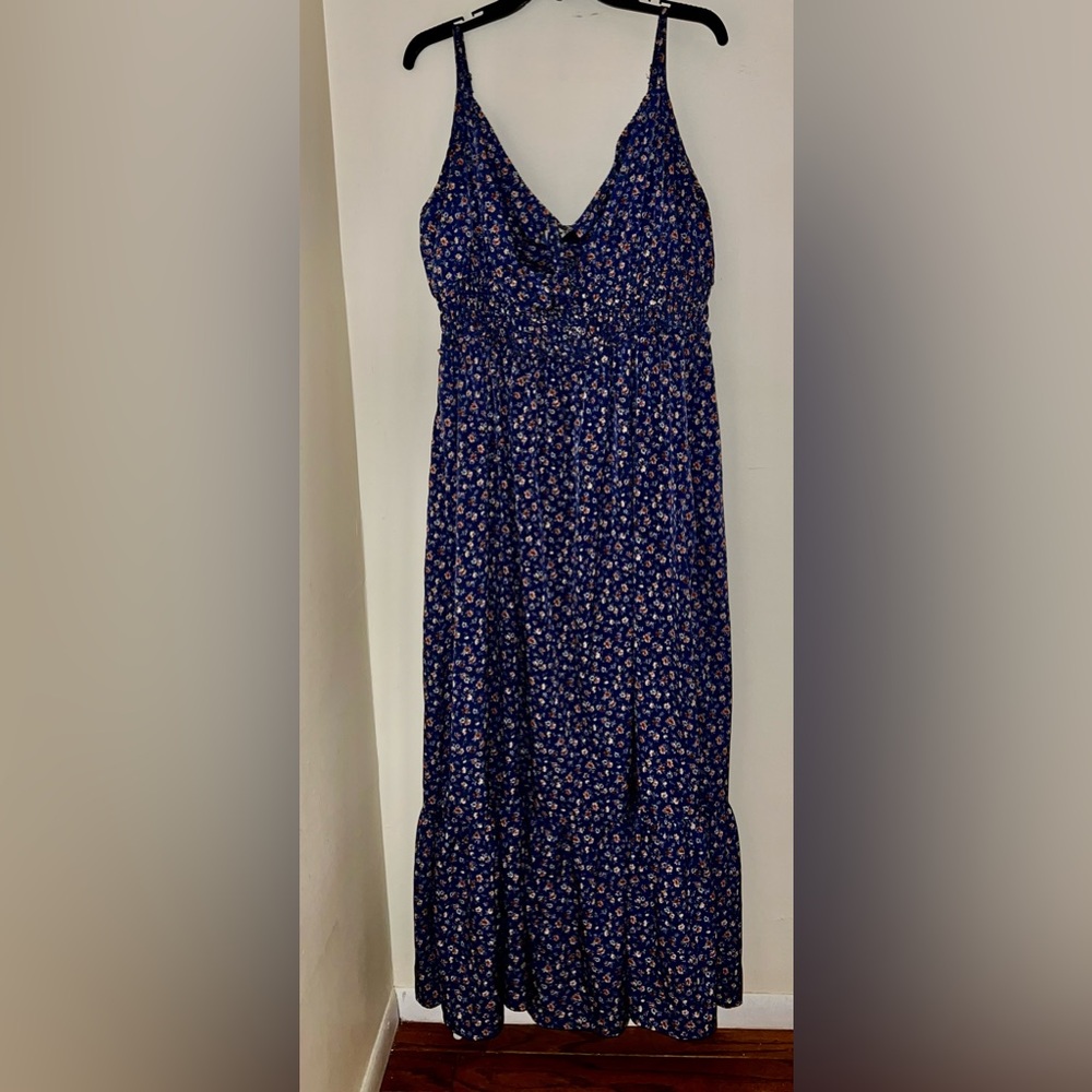 Floral Blue Women's Dress